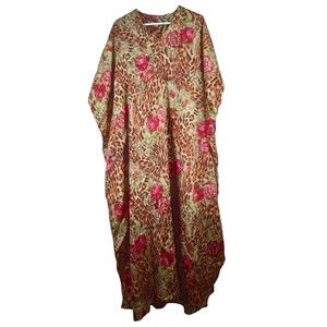 Mystic Aura Women's One Size Floral African Print Open Sides Tunic Poncho Cape